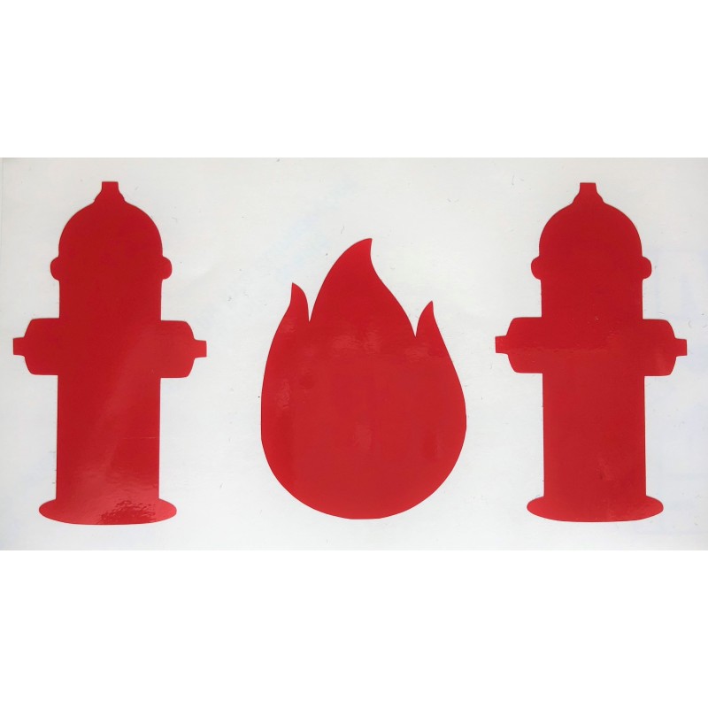 Stickers brandweer rood