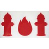 Stickers brandweer rood