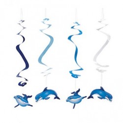 Hanging swirls dolphins