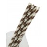 Paper straws brown striped