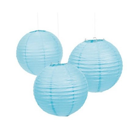 Paper lantern light blue