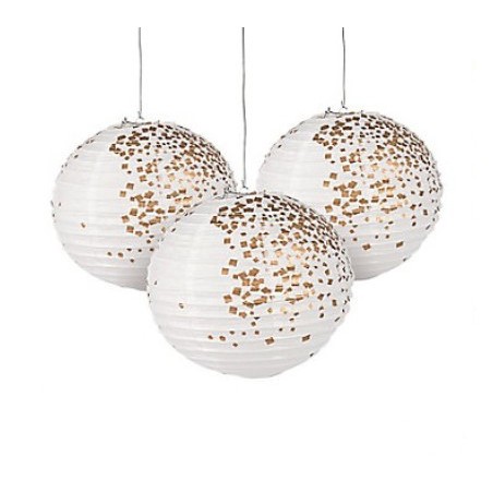 Paper lantern gold dotted