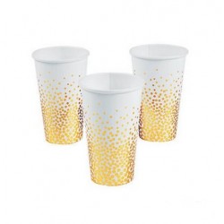 Large 470 ml golden foil dotted paper cups