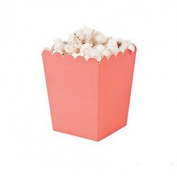 Mini popcorn boxes living coral