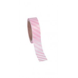 Washi tape pink diagonally striped