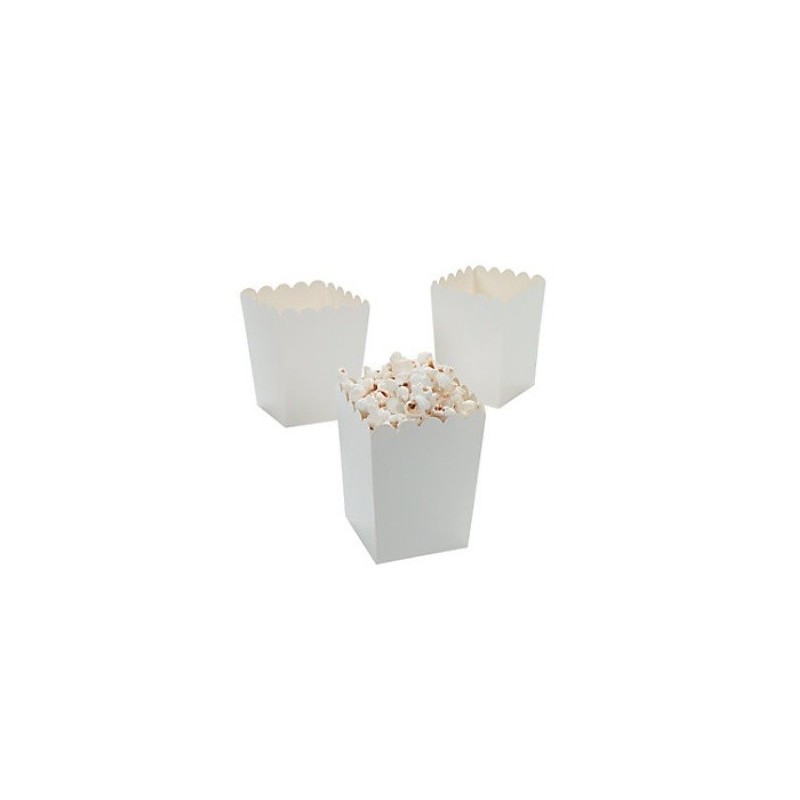 Mini popcorn boxes white