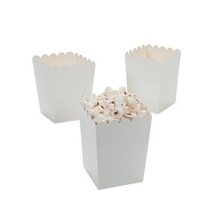 Kleine popcorn bakjes wit