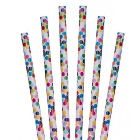 Paper straws confetti dotted @joyenco