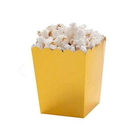 Kleine popcorn bakjes goud metallic @joyenco