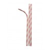 Bendable paper straws pink striped