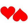 Raamstickers harten rood - 5 stuks