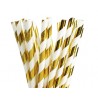 Paper straws gold foil striped @joyenco.nl