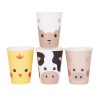 Paper cups - farm animals - 8 cups