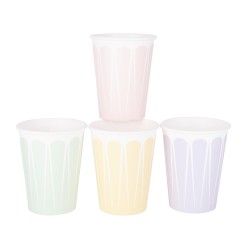 Paper cups - pastel - 8 cups