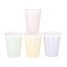 Paper cups - pastel - 8 cups