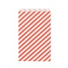 Paper bags red striped - 10 pieces