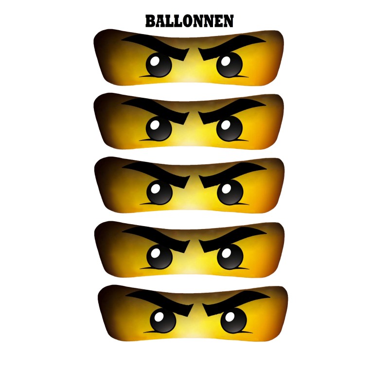 Download - Ninjago oogjes voor op ballonnen