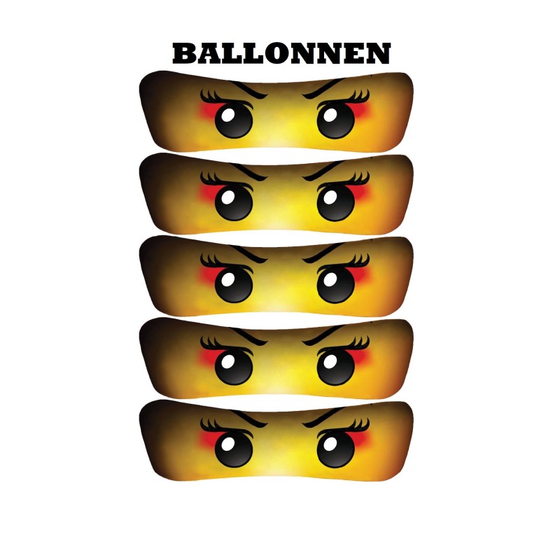 Download - Ninjago meisjes oogjes voor op ballonnen