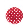 Paper cakeplates red with white dots