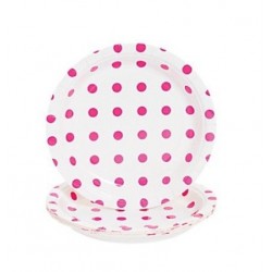 copy of Paper cakeplates pink with white dots