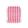 Square paper plates hot pink striped