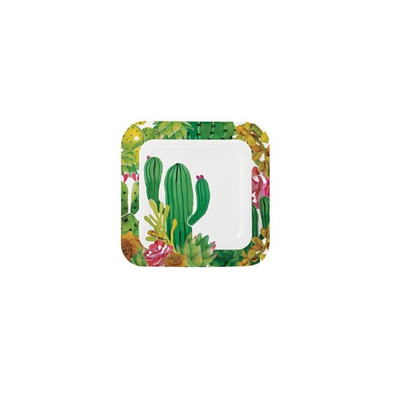 Kartonnen dinerborden cactus