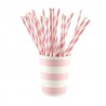 Paper cups pink striped