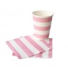 Paper cups pink striped