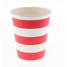 Paper cups red striped