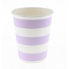 Paper cups lilac striped
