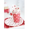 Paper cups red with white stars