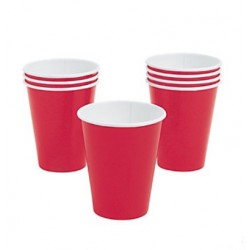 Paper cups red