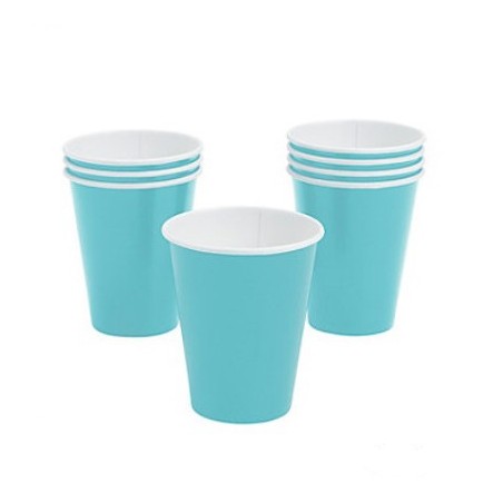 Paper cups light blue