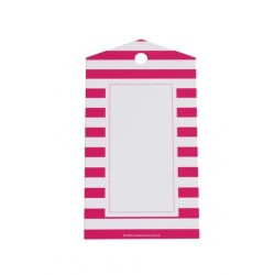 tags hot pink white striped