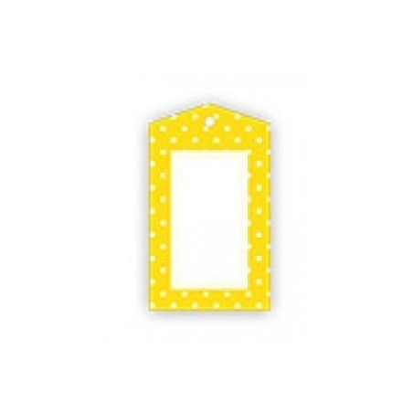 Gift tags yellow dotted