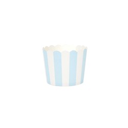 Cupcake cups light blue striped