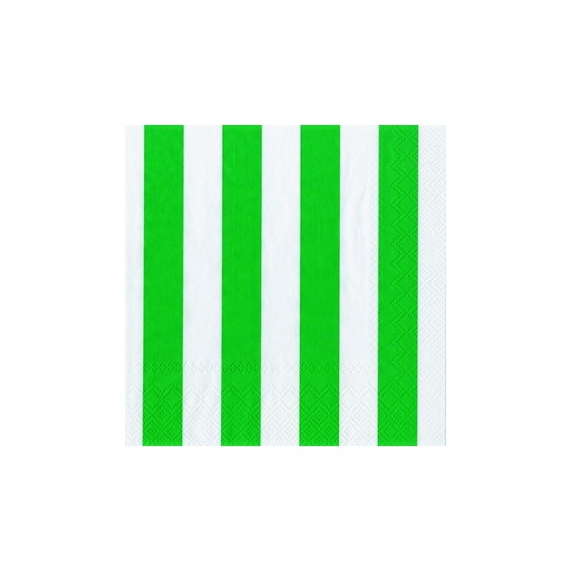 Napkins dark green striped