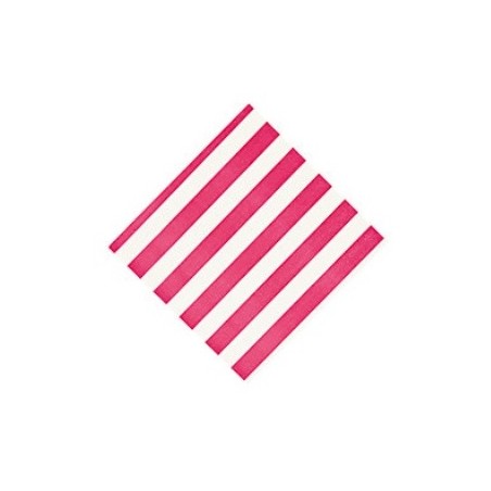 Napkins hot pink striped