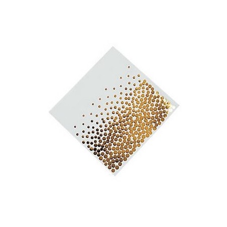 Napkins white with golden dots