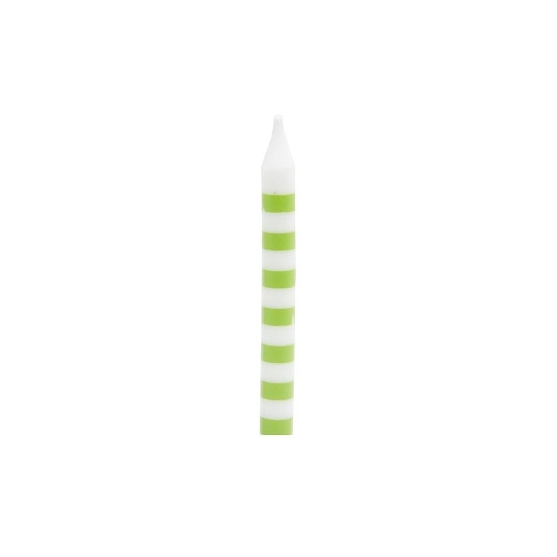 Candles green striped