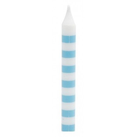 Candles light blue striped