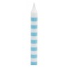 Candles light blue striped