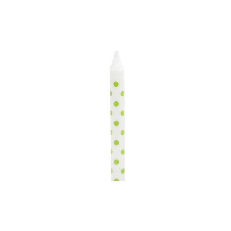 Candles green dotted