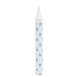 Candles light blue dotted