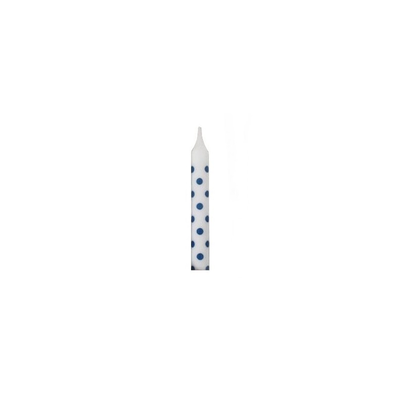 Candles marine blue dotted