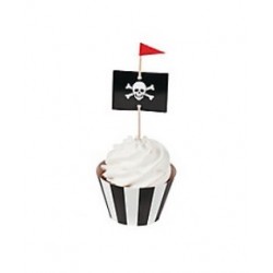 Cupcake toppers piratenvlag