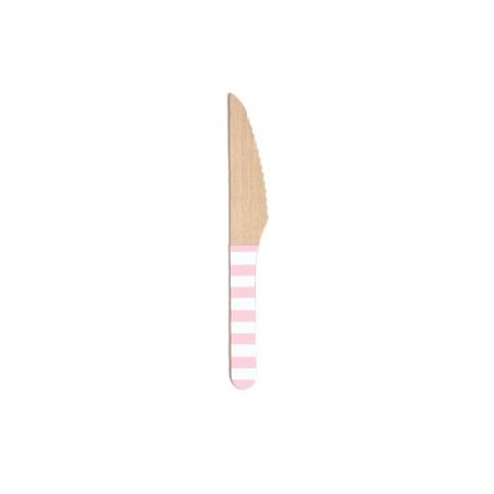 Wooden knives pink striped
