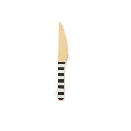 Wooden knives black striped