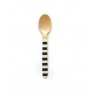 Wooden spoons black striped
