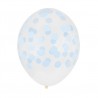 Doorzichtige ballonnen lichtblauw gestippeld